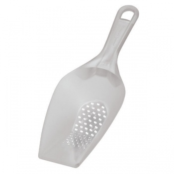 Paderno 14958-02 Polycarbonate Perforated Ingredients Scoop - 3 1/2''oz. Measuring Cups and Spoons
