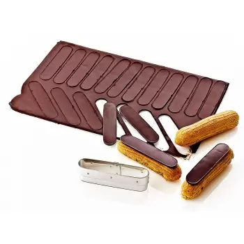Matfer Bourgeat 154152 Matfer Bourgeat Eclair Cutter for Frosting Éclair - 130mm x 25mm x 25mm Specialty Cookie Cutters