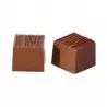 Chocolate World CW1676 Polycarbonate Wooden Square Chocolate Mold - 22.5 x 22.5 x 19.5 mm - 11.5gr - 4x8 Cavity - 275x135x24m...