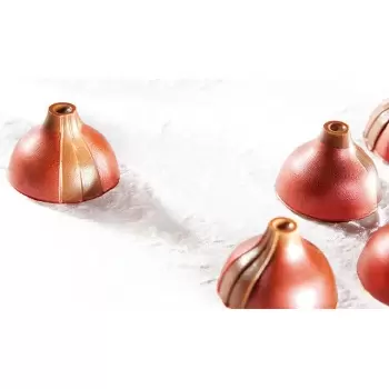 Matfer Bourgeat 380712 Polycarbonate Chocolate Molds Hirai - 14 Cavity - 7gr Modern Shaped Molds