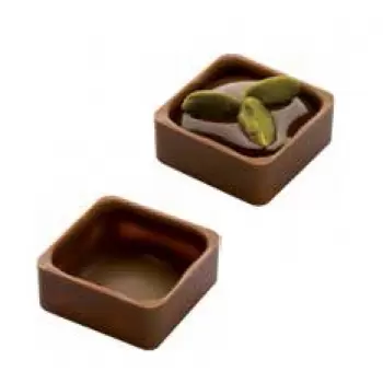 Matfer Bourgeat 383205 Polycarbonate Chocolate Shells Molds - Square - 24 Cavity - 9g Chocolate Cups Molds