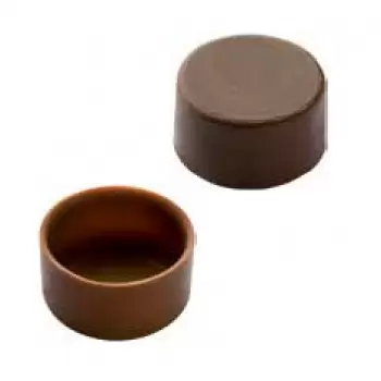 Matfer Bourgeat 383303 Polycarbonate Chocolate Shells Molds - Round - Ø28x13 mm -24 Cavity - 9g Chocolate Cups Molds