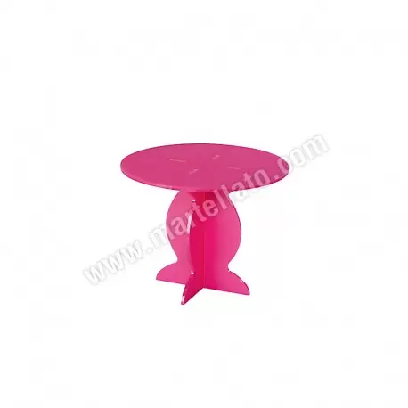 Martellato 80-0509 Polycarbonate Cake Display - Fuschia Pink - ø 210 h 163 mm Display for Pastries and Verrines