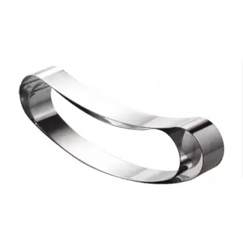 Martellato 19H5X25 Stainless Steel Cake Ring - Curved Shape 250x60 mmx50mm Shaped Cake Rings