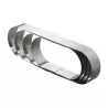 Martellato 21H5X30 Stainless Steel Cake Ring - Oval 300x100 mmx50mm Shaped Cake Rings