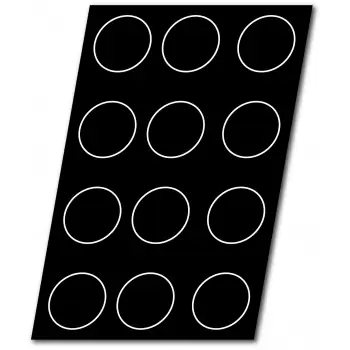 Sasa Demarle Flexipan Origine - Cheesecakes - Tarts Tatins Ø 4” (100 mm) Depth: 1.37'' - 18” x 26” (400 x 600 mm) - 12 indents