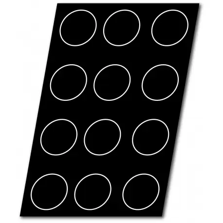 Sasa Demarle Flexipan Origine - Cheesecakes - Tarts Tatins Ø 4” (100 mm) Depth: 1.37'' - 18” x 26” (400 x 600 mm) - 12 indents Sasa Demarle Flexipan Origine - Cheesecakes - Tarts Tatins Ø 4” (100 mm) Depth: 1.37'' - 18” x 26” (400 x 600 mm) - 12 indents