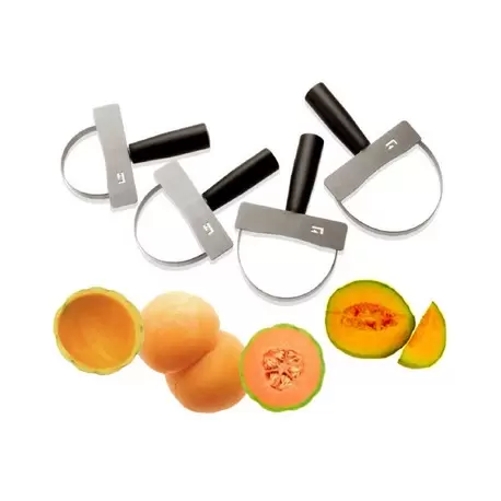 Louis Tellier MEL01 Set of 4 Melon Peelers Decorating Tools