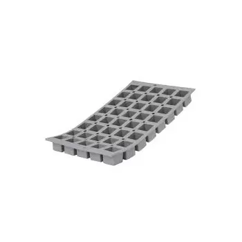 De Buyer 1869.01 De Buyer Elastomoule 40 Mini Cubes 2.5cmx2.5cm - 1''x1'' De Buyer Flexible Molds