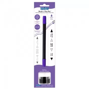 PME Brush & Fine Refillable Edible Pen with 8g Refill Jar - Purple