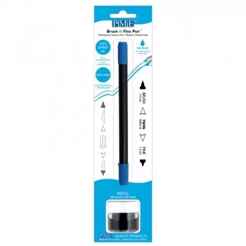 PME Brush & Fine Refillable Edible Pen with 8g Refill Jar  - Sea Blue