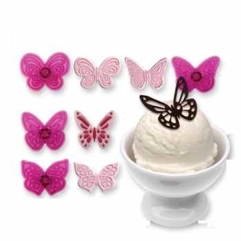 PME Lacy Butterflies Cutters- Set of 4 - 1 1/2\'\' Diam