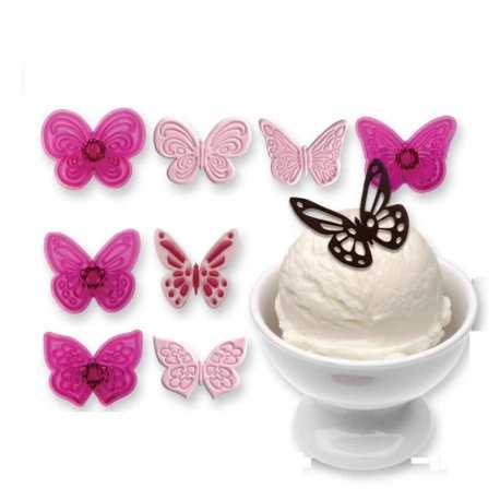 PME 1101CC004 PME Lacy Butterflies Cutters- Set of 4 - 1 1/2'' Diam Fondant Cutters & Plungers