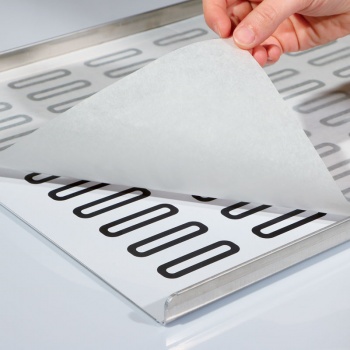 Martellato 51EC2512 Plastic Éclair Template - 59x39 25x125mm - 28 shells Chablons and Templates