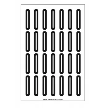 Martellato 51EC2512 Plastic Éclair Template - 59x39 25x125mm - 28 shells Chablons and Templates