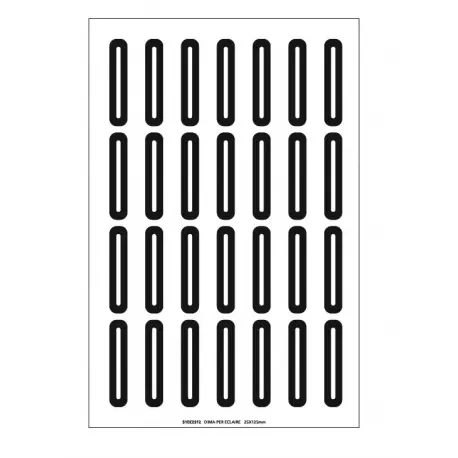 Martellato 51EC2512 Plastic Éclair Template - 59x39 25x125mm - 28 shells Chablons and Templates