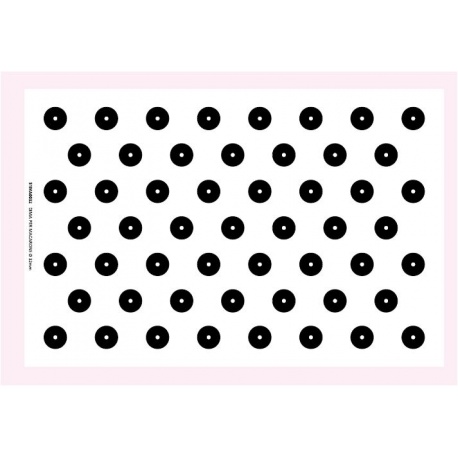 Martellato 51MA0032 Plastic Macarons Template - 59x39 d,32 mm - 53 shells Chablons and Templates