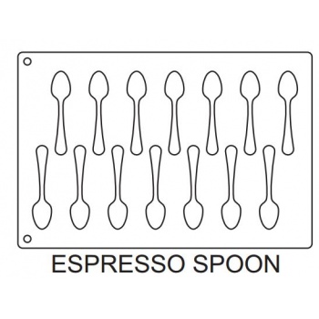 Pastry Chef's Boutique TUILE1001 Plastic Espresso Spoon - 14 Cavity  Chablons and Templates