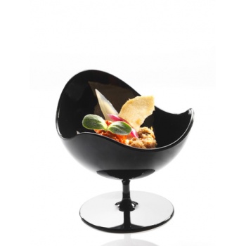 Pastry Chef's Boutique BC3N - PS Plastic Mini Dishes Ball Chair Black - 1.7 oz Ø 2.8'' H 2.7''- 200pcs Plastic Mini Cups and ...