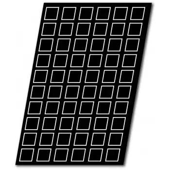 Sasa Demarle FP1106 Sasa Demarle Flexipan Origine - Mini Flat Squares 1.75'' x 1.75'' (45 x 45 mm) - 18'' x 26'' (400 x 6...