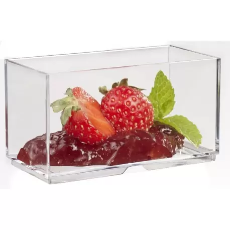 Pastry Chef's Boutique WALL7T - PS Plastic Mini Dishes WALL transparent - 2.4 oz 2.8'' x 1.4'' x 1.4'' - 200pcs Plastic Mini ...