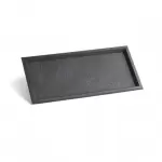 Pastry Chef's Boutique PS52503 - PS Plastic Slate Trays 11.5'' x 5.4'' x 0.4'' - 160pcs Plates and Trays