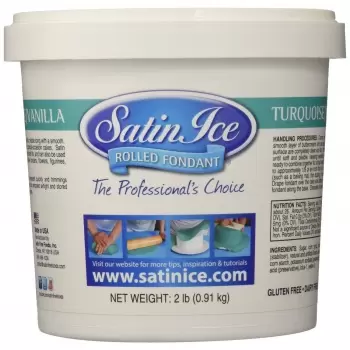 Satin Ice Rolled Fondant Vanilla 2 Lb - Turquoise