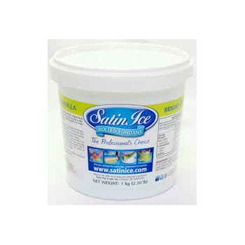 Satin Ice 750322J Satin Ice Rolled Fondant Vanilla 2 Lb - Bright Green Fondant & Gumpaste