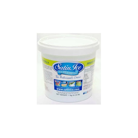 Satin Ice 750322J Satin Ice Rolled Fondant Vanilla 2 Lb - Bright Green Fondant & Gumpaste