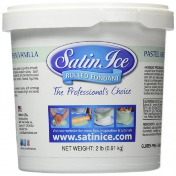 Satin Ice 750322L Satin Ice Rolled Fondant Vanilla 2 Lb - Pastel Blue Fondant & Gumpaste