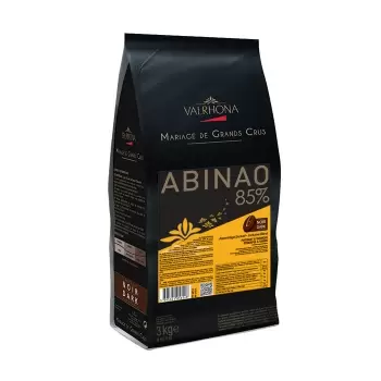 Valrhona Blended Origin Grand Cru Chocolate Abinao 85% cocoa 13.8% sugar 48.4% fat content  - 3Kg  - Feves
