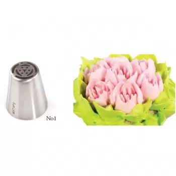 RUSS01 Russian Icing Decorating Nozzle Tips Stainless Steel- Flowers - No 1 Russian Pastry Tips