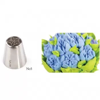 RUSS05 Russian Icing Decorating Nozzle Tips Stainless Steel- Flowers - No 05 Russian Pastry Tips