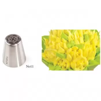 RUSS11 Russian Icing Decorating Nozzle Tips Stainless Steel- Flowers - No 11 Russian Pastry Tips