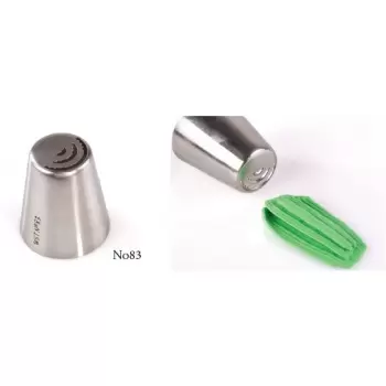 RUSS83 Russian Icing Decorating Nozzle Tips Stainless Steel- Foliage - No 83 Russian Pastry Tips