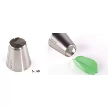 RUSS88 Russian Icing Decorating Nozzle Tips Stainless Steel- Foliage - No 88 Russian Pastry Tips