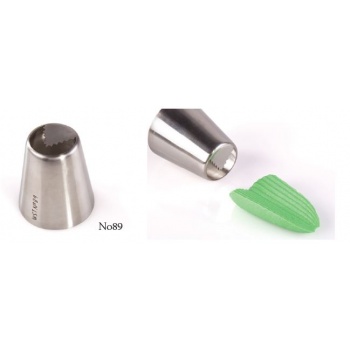 RUSS89 Russian Icing Decorating Nozzle Tips Stainless Steel- Foliage - No 89 Russian Pastry Tips