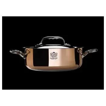 De Buyer 6241.20 De Buyer Sauté-pan copper Stainless Steel PRIMA MATERA with lid - 7 7/8'' diam. - 1.9 Qt Prima Matera Copper...