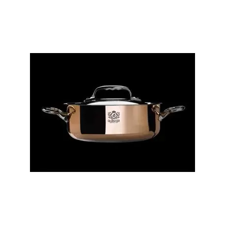 De Buyer 6241.20 De Buyer Sauté-pan copper Stainless Steel PRIMA MATERA with lid - 7 7/8'' diam. - 1.9 Qt Prima Matera Copper...