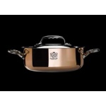 De Buyer Sauté-pan copper Stainless Steel PRIMA MATERA with lid - 7 7/8'' diam. - 1.9 Qt