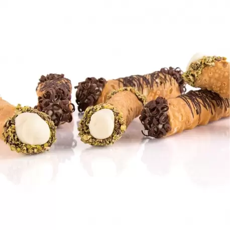 Pastry Chef's Boutique PCB52002 Cannoli Shells Pastries -Large - 5'' - 48pcs Cream Horns & Cannolis