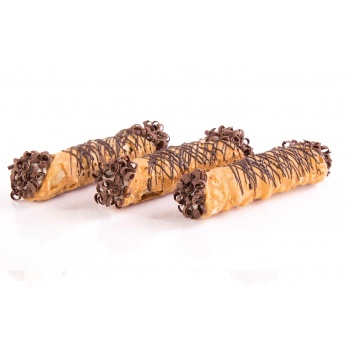 Pastry Chef's Boutique PCB52001 Cannoli Shells Pastries - Small - 3'' - 120 pcs Cream Horns & Cannolis