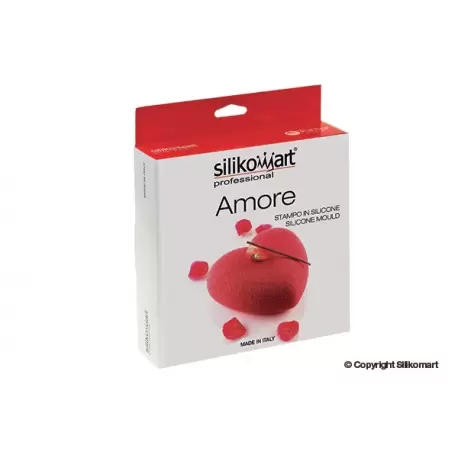 Silikomart 22.860.87.0065 Silikomart Professional Amore Heart Silicone Mold 142X137 H 50 MM Silikomart Silicone Molds