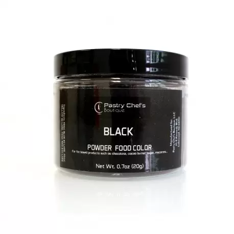 Pastry Chef's Boutique PCBPC15 Pastry Chef's Boutique Powder Food Color - BLACK - 20gr - 0.7oz Powder Liposoluble Colors