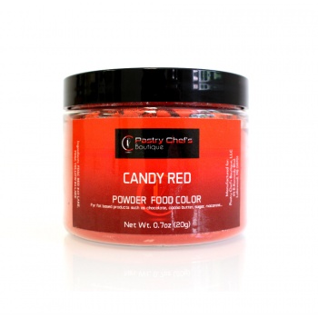 Pastry Chef's Boutique PCBPC02 Pastry Chef's Boutique Powder Food Color - CANDY RED - 20gr - 0.7oz Powder Liposoluble Colors