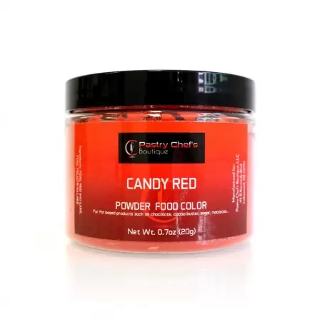Pastry Chef's Boutique PCBPC02 Pastry Chef's Boutique Powder Food Color - CANDY RED - 20gr - 0.7oz Powder Liposoluble Colors Pastry Chef's Boutique PCBPC02 Pastry Chef's Boutique Powder Food Color - CANDY RED - 20gr - 0.7oz Powder Liposoluble Colors