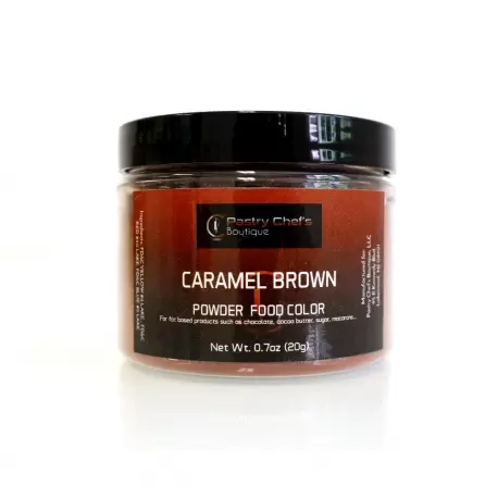 Pastry Chef's Boutique PCBPC10 Pastry Chef's Boutique Powder Food Color - CARAMEL BROWN - 20gr - 0.7oz Powder Liposoluble Colors