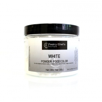 Pastry Chef's Boutique Powder Food Color - WHITE - 30gr- 1oz.