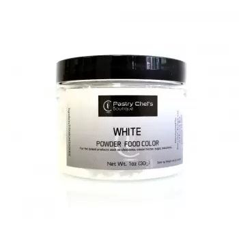 Pastry Chef\'s Boutique Powder Food Color - WHITE - 30gr- 1oz.