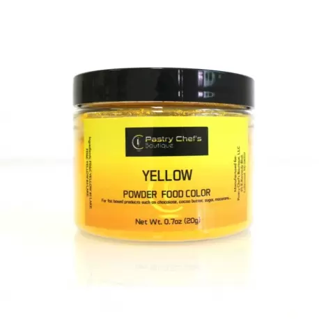 Pastry Chef's Boutique PCBPC04 Pastry Chef's Boutique Powder Food Color - YELLOW - 20gr - 0.7oz Powder Liposoluble Colors